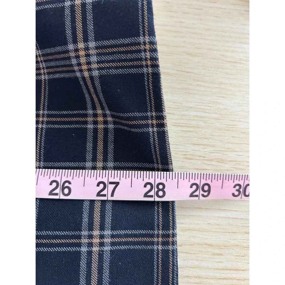 Aritzia BABATON Macauley Navy‎ Plaid Blazer 3/4 sleeve Size 10 academia career - Picture 5 of 12